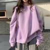Винтажный круглый вырез с длинным рукавом свободный плюшевый свитер для женщин - осень/зима корейский стиль