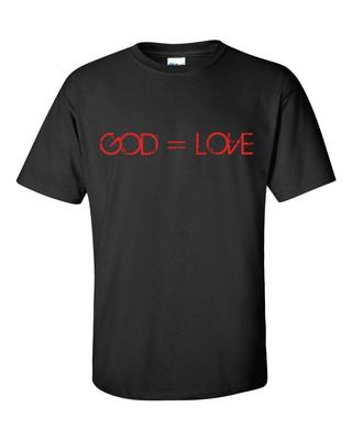 Trenz Shirt Company God=Love Christian Unisex Short Sleeve T Shirt Mens Kids Womens Tops Tees Unisex