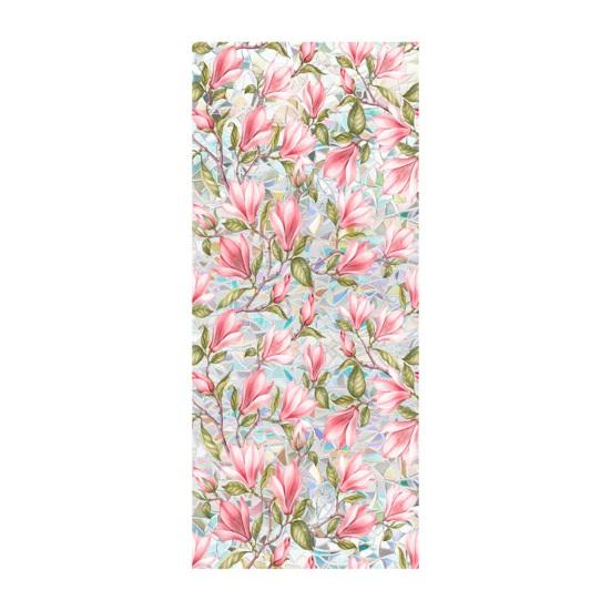 Цветочная витражная пленка для окон Лотос Ипомея Цветочная статическая наклейка на окно Снимаемая Декоративная Статическая наклейка Блокирующая УФ-излучение Наклейки для приватности для гостиной