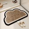 Bathroom Floor Mat, Bathroom Toilet Door, Diatomaceous Earth Super Absorbent Foot Mat, Anti Slip and Anti Fall Household Carpet