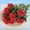 Single Of Bouquet Nine Head Roses Artificial Flowers Wedding And Decor Home