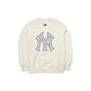 New MLB Sweatshirts Unisex Ivory White 3AMTM0121-50CRS