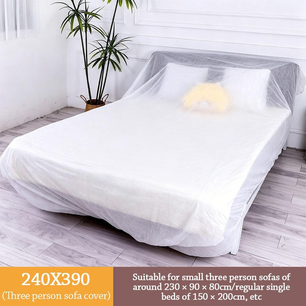 Waterproof Disposable Dust Covers Transparent PE Disposable Bed Cover Bed Protection