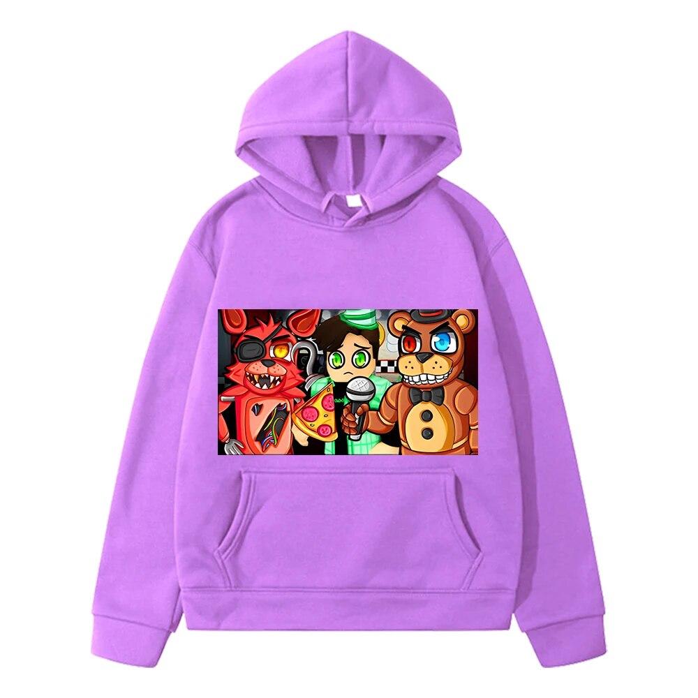 Толстовки FNAF, флисовая толстовка для мальчиков y2k, пуловер Sudadera, осенняя толстовка в стиле аниме, толстовка с изображением медведя и кролика, игра Kawaii, куртка, детская одежда для девочек