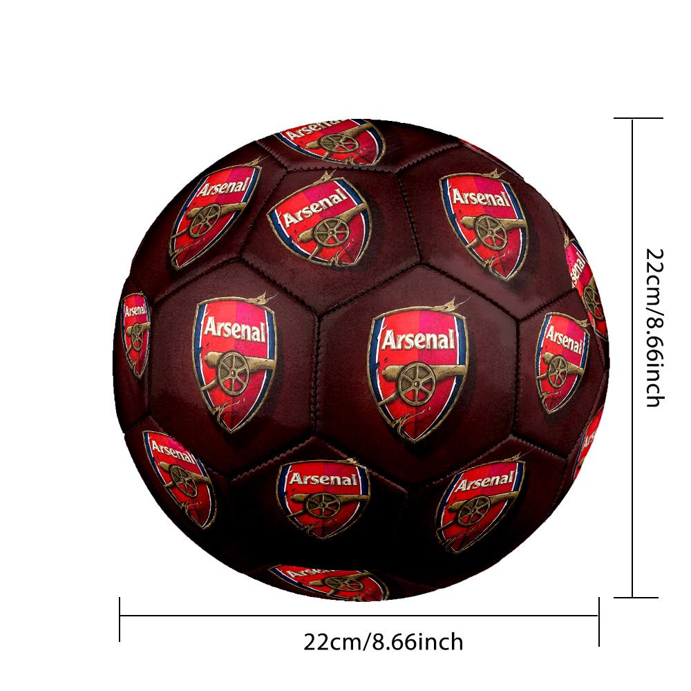 ArsenalIndoor Soccer Ball Colorful All Ages Machine Stitched PVC Competition Ready Durable High-Bounce
