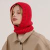 Мужская и женская теплая вязаная шапка с воротником-снудом, шапка-бини, шарф с капюшоном, шапка-балаклава