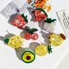 Strawberry and Cherry Fruit Accessory Hair Clip Sweet Girl's Half-ponytail Grab Clip Mini Small Hair Accessory