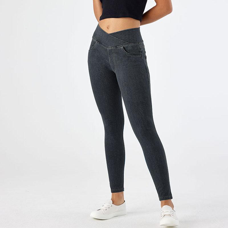 Slim High Waist Yoga Jeans Female Sexy Casual High Elasticity Denim Pants Women