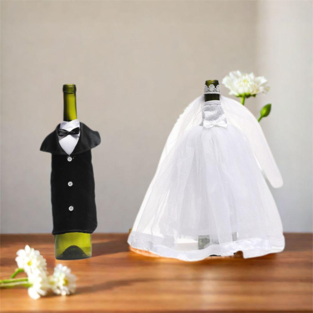 Мультяшный свадебный чехол для винной бутылки, церемониальное платье, сумка для винной бутылки, дом, офис
