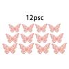 12 шт. Наклейка-бабочка 3D-эффект полые бабочки наклейка на стену красивая бабочка для детской комнаты наклейка на стену украшение для дома