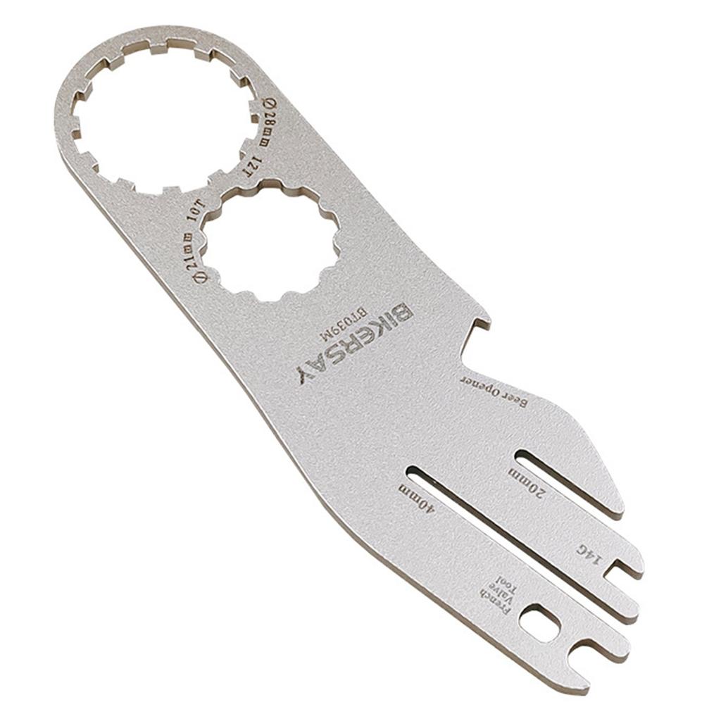 Bike Disc Rotor Alignment Tool 3 Slot Depth 40mm, 20mm, 14G Rotor Truing Fork Bike Brake Wrench for Bike Alignment