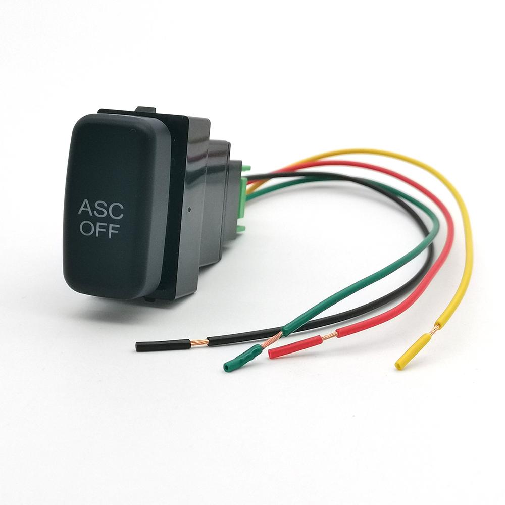 1PC Red LED Light ASC OFF Switch Button With WireFor Mitsubishi Pajero V73 V93 Lancer Outlander ASX L200