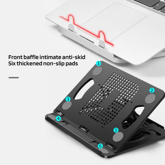 Подставка для ноутбука с основанием Эргономичный дизайн Угол вращения 360 градусов Регулируемая Полая конструкция для отвода тепла