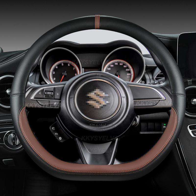 Чехол на руль автомобиля из микрофибры D-образной формы 38 см для Suzuki Swift 2017 2018 Sport Auto Accessories