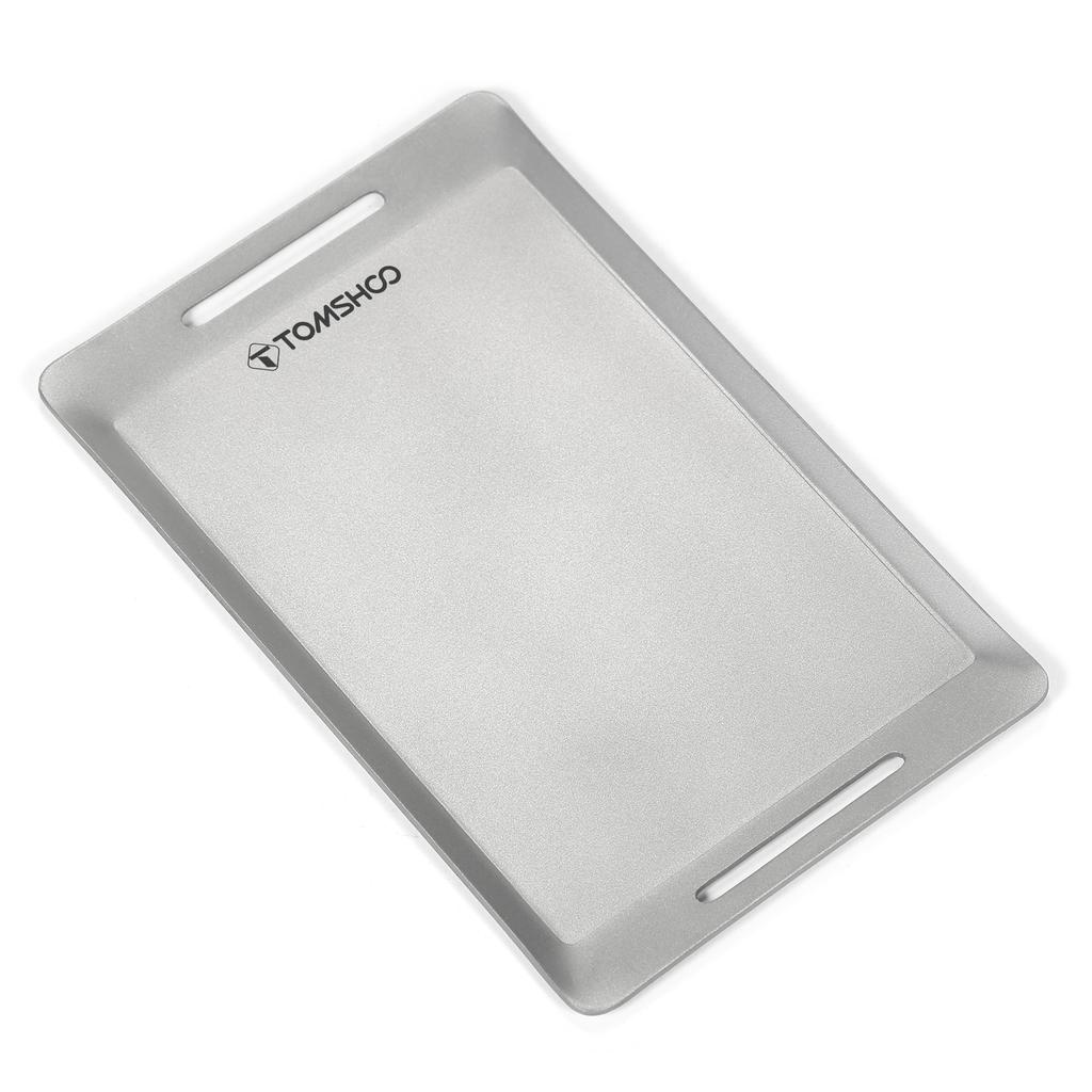 TOMSHOO Мини-сковорода для гриля из нержавеющей стали, уличная гриль-сковорода для барбекю, пикника, разделочная доска для кемпинга, пешего туризма, пешего туризма