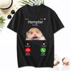 Dank Meme Hamster Staring Front Camera Hampter Calling T-shirt Fashion Cotton Short Sleeve T-shirts Casual Streetwear Unisex Tee Unisex