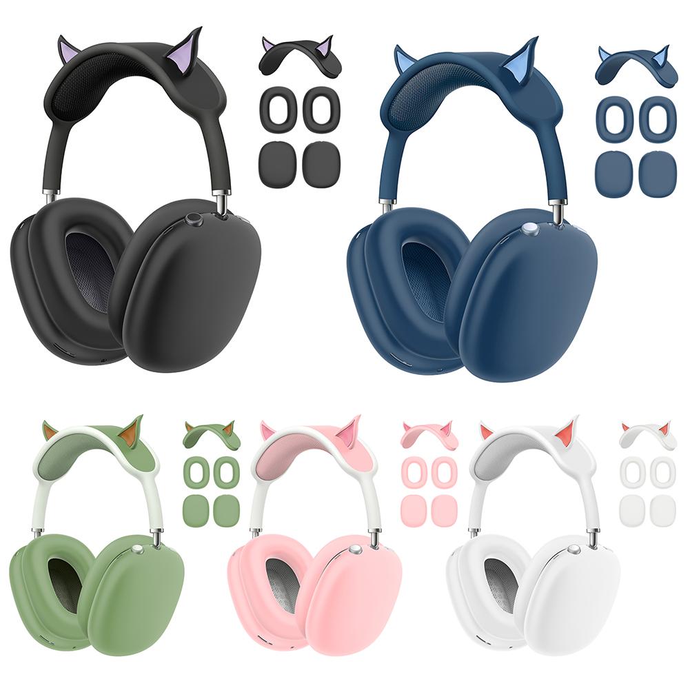 Силиконовый чехол 3 в 1 Чехол для амбушюр/Чехол для амбушюр/Чехол для оголовья Противоударный чехол для беспроводных наушников AirPods Max