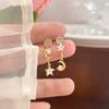 Dreamy Star Moon Ear Clip Gentle Style Asymmetrical Earrings Without Ear Piercings for Women Light Luxury Niche Female