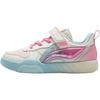 Li Ning Kids Sports Lifestyle Series Soft Comfortable Non-Slip Shock Absorbing Low-Top Casual Shoes Kids Sneaker White Pink Blue YKNV012-14