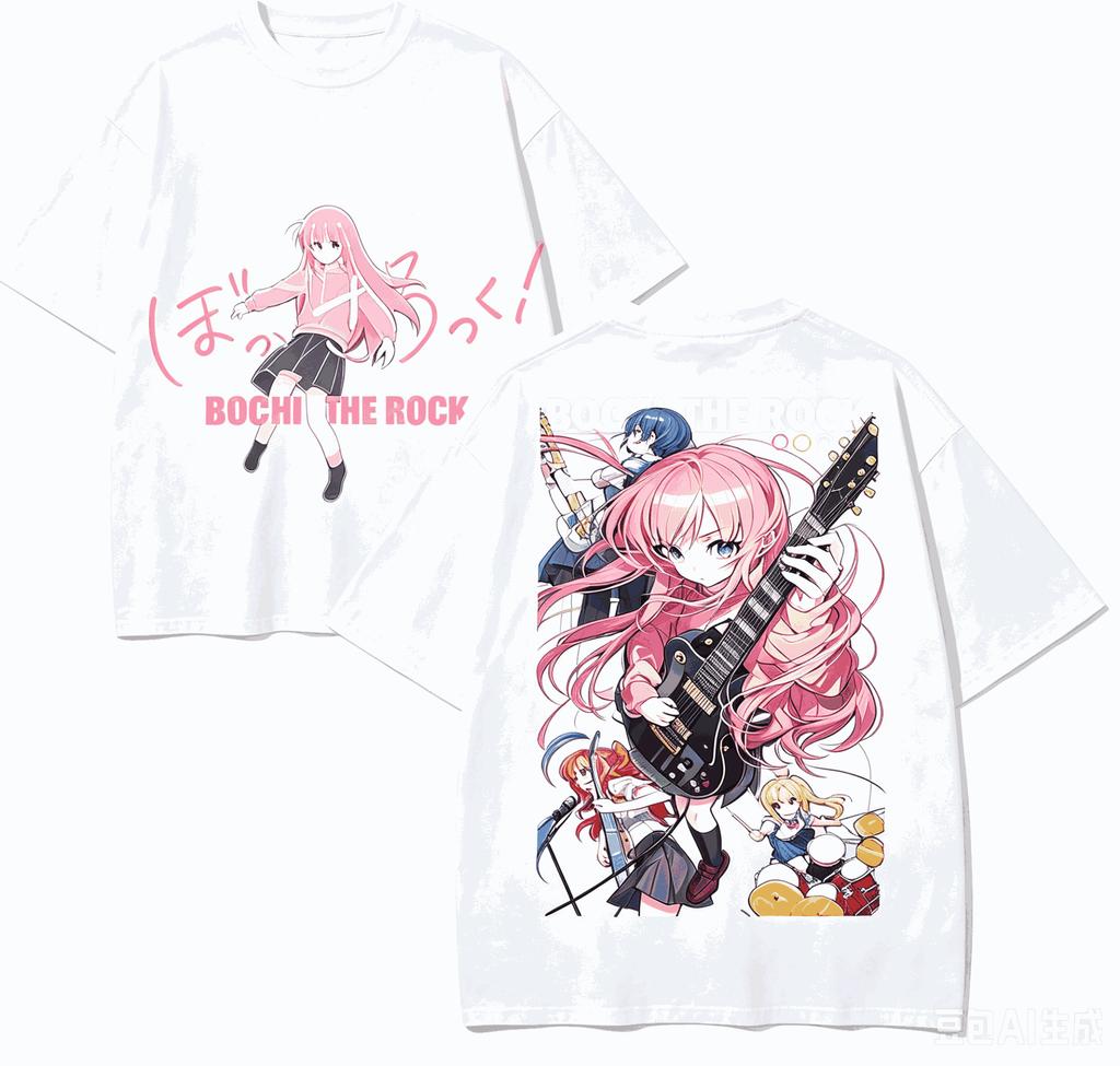 Bocchi The Rock Anime Lover TShirt Harajuku Cotton NewModel High Street Retro Fashion Oversized Unisex Hot Product Soft Gift