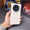 Магнитный чехол для телефона Huawei Mate X6, Защита от падений, с кольцом для камеры и бриллиантовыми акцентами, Однотонный кожаный дизайн для женщин.
