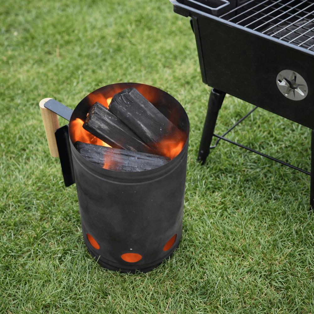 With Handle BBQ Carbon Barrel Stainless Steel Barbecue Stove Ignition Cylinder Outdoor