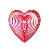 Geometric Art Heart Wind Spinner Yard Art Beating Heart Wind Spinner Balcony Outdoor Garden Decoration Ornament Dream Catcher