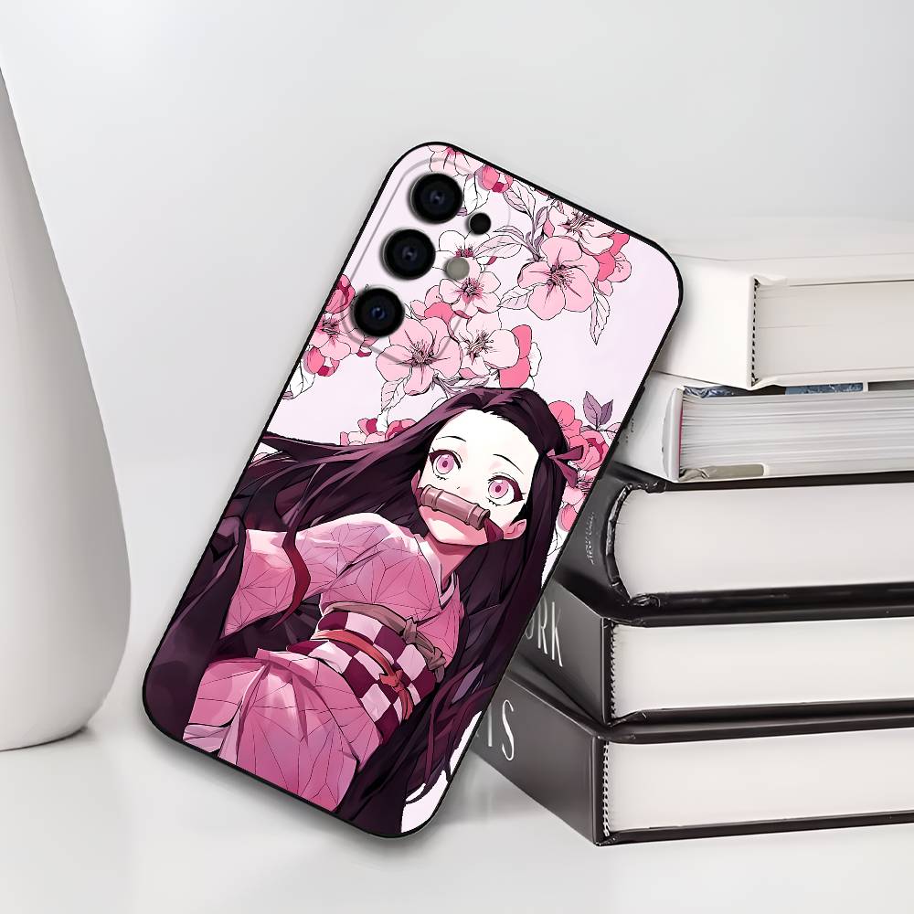 Чехол для телефона N-Nezuko K-Kamado для Samsung S25,S24,S21,S22,S23,S30,Ultra,S20,Plus,Fe,Lite, Мягкий черный чехол