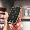 TPU Car Key Case Cover Shell Fob for  Jeep Renegade Compass 2016 2019 Folding Keyless Protector Accessories