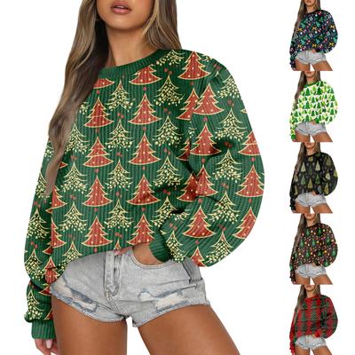 Женский модный повседневный шерстяной трикотажный пуловер с длинным рукавом и круглым вырезом