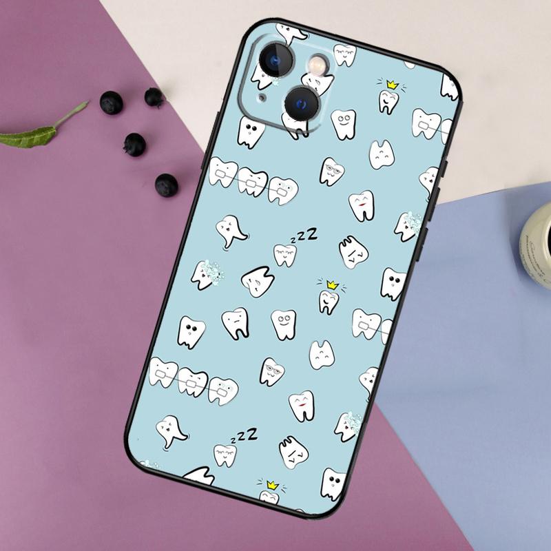 Чехол для iPhone 16 15 14 13 12 11 Pro Max Plus X XS Max XR 7 8 с рисунком стоматолога, зубной щетки, медсестры, аксессуары