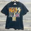 [Б/У] Винтажная футболка KISS ALIVE III 90-х, Сделано в США, Черный цвет, Размер L