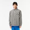 Mens BACK BIG CROCK MATCH CHECK FLANNEL OUTER SHIRT [GREY]