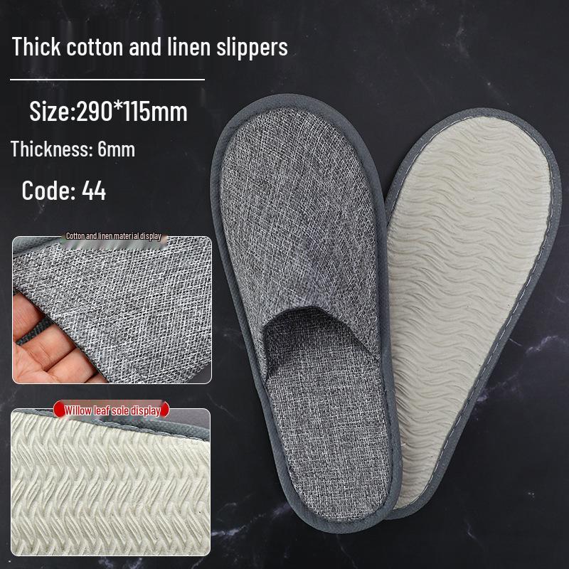 Luxury Anti-Slip Disposable Cotton Hotel Slippers for Guests