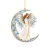 Moon Christmas Acrylic Hanging Ornament Set for Holiday Tree Decor
