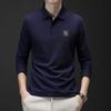 New Men'S Casual And Fashionable Embroidered Long Sleeved Polo Shirt Comfortable Breathable And Versatile Summer Top