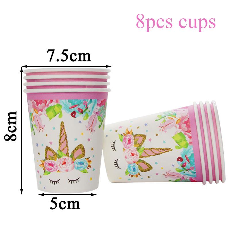 Unicorn Decoration Birthday Party Decor Kids Unicorn Disposable Tableware Set Unicornio Baby Shower Girl Birthday Party Supplies