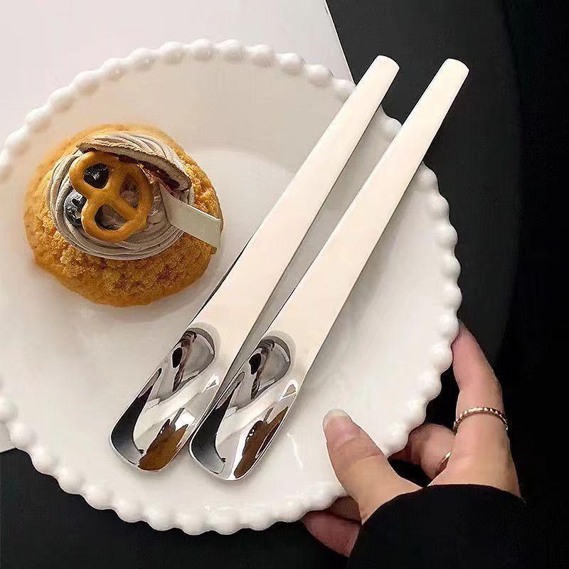 Нержавеющая ложка Чайная ложка с длинной ручкой для смешивания Помешивание Кофе Чайные ложки Десерт Мороженое Кухонная посуда
