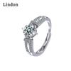 Lindon Classic Copper Zircon Ring Ladies Jewelry Wedding Promise Party Gift