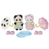 Epoch Sylvanian Families Hoikuen Baby Set ST Mark Certification 3 Years Old and Up Toy Dollhouse Sylvanian Families [Nakayoshi -Rain Play-] S-74