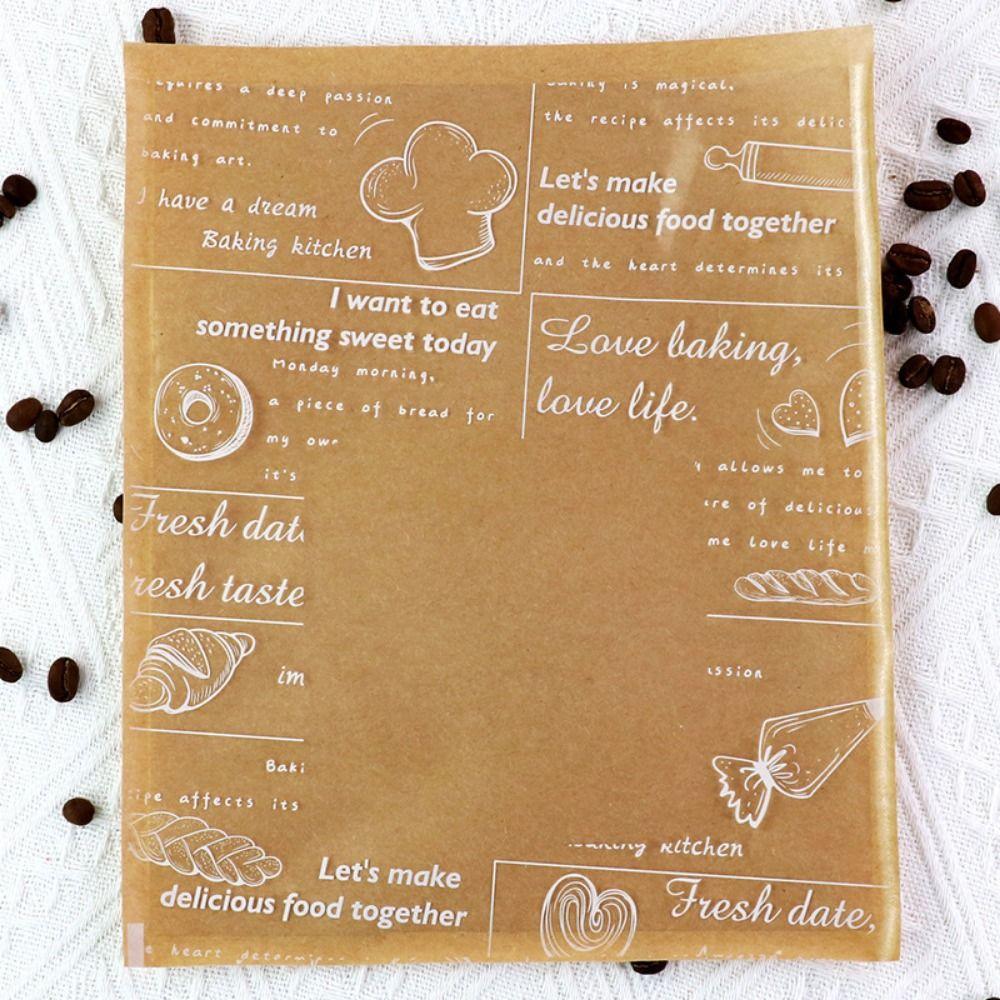 100 шт. Пакет для упаковки пищевых продуктов с мультяшным рисунком, термостойкий пакет, пакет для тостов, пончиков, бейглов