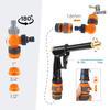 Garden Water Gun 3/8" 1/2" 3/4" Nti-slip Quick Connect Hose Accessories Gardening Watering Flowers Cleaning Cars Washing Ground
