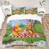 Piglet Tigger Picnic Print 3Pcs Bedding Setduvet Cover With 2 Bedropillowcase Home Birthday Gift