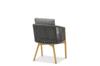 Krzesło ogrodowe haven  57x63x76 zumm antracytowe aluminium teak homms