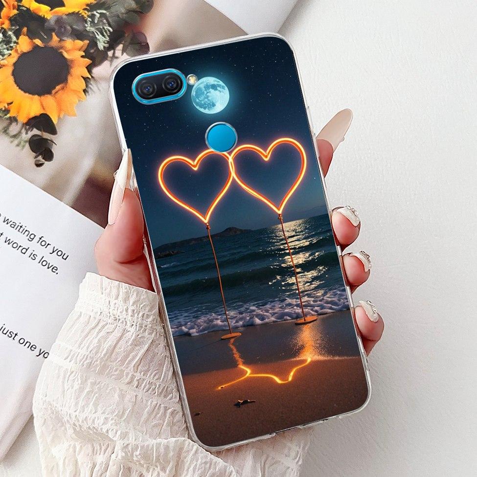 Clear For Oppo A12 CPH2077 CPH2083 Cover For Oppo A12 Case Luxury Butterfly Love Fashion Flowers Cool Lion Cute Painted