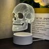 3D Хрустальный Череп Светодиодный Ночник - Идеальный Выбор для Подарков на Хэллоуин и День Рождения, Украшения Дома и Уникальных Сувениров