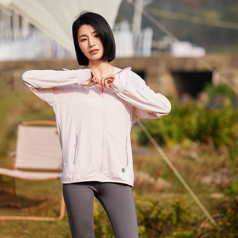 Одежда от солнца из ледяного шелка Женская одежда из оригинальной пряжи 'облако' С ощущением льда UPF50+ одежда от солнца Защита от УФ-лучей Съемный козырек Одежда для кожи