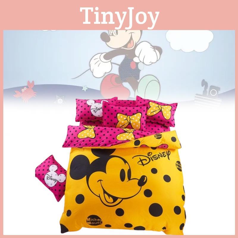 Mickey Mouse Kids Bedding Set With Long Staple Cotton Four Piece For Nursery And Toddler Room