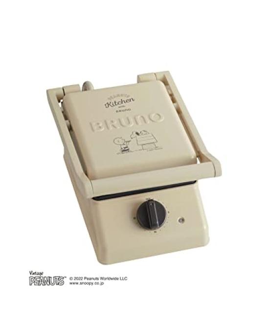 BRUNO PEANUTS Grill Sand Maker Single Ivory Snoopy Bruno Hot Sand Hot Sand Maker Stylish Electric Grilled To the Ears Breakfast Bread Bread