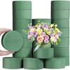 10 PCS Round Floral Foam Blocks Green Wet Foam Block,Dry Floral Foam Wet Florist Block Flower Arrangement Supplies for Wedding Aisle Flower Decoration